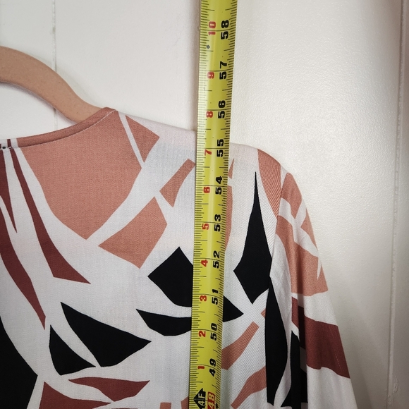 Tribal Femme Pink Tropical Maxi Shirt Dress V-Neck Womens Size Medium Flowy - Picture 9 of 12